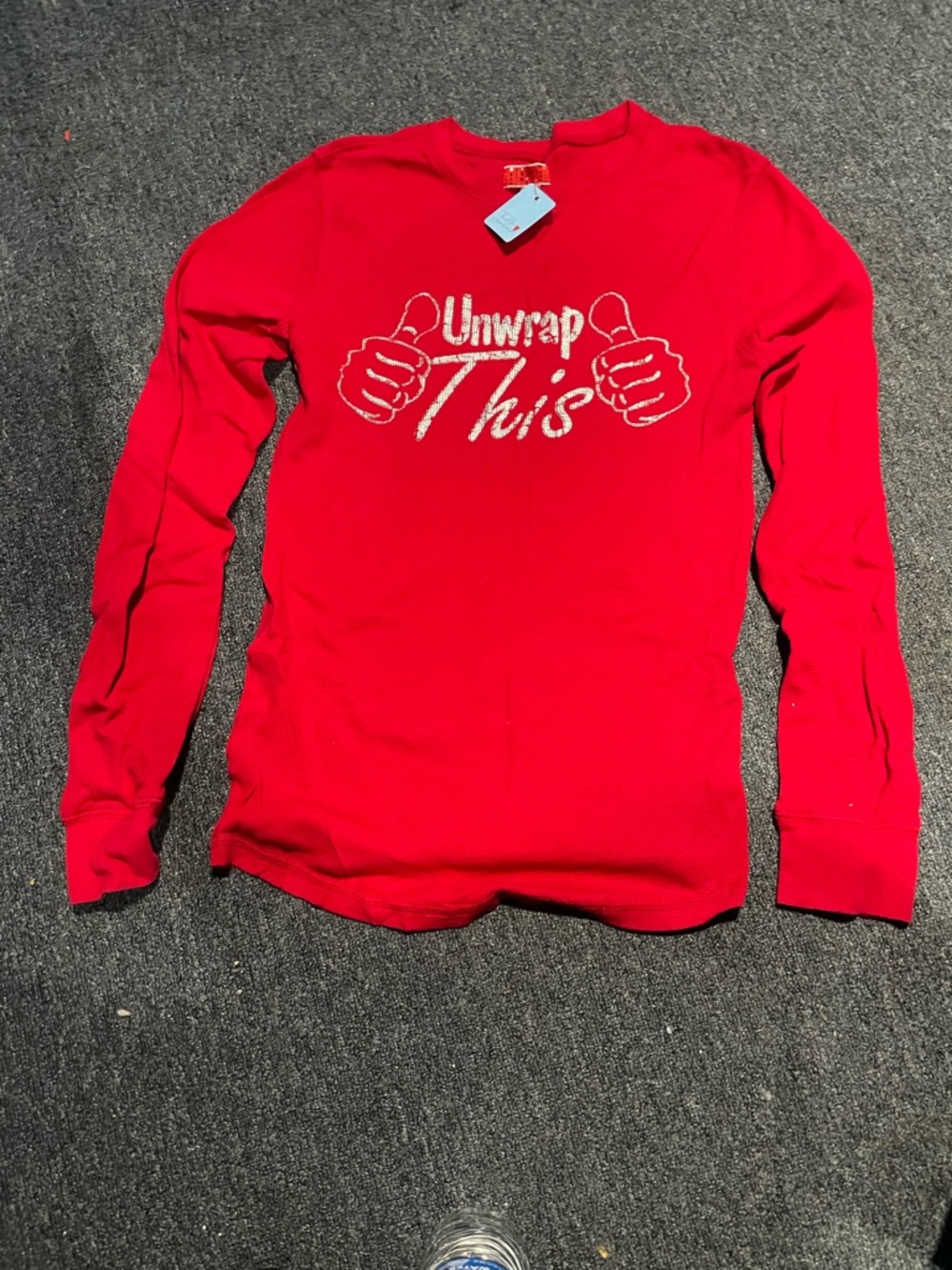 Red Holiday 'Unwrap This' Long Sleeve Thermal Top